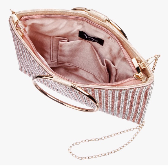 Elegant Pink Rhinestone Clutch by Nina - Picture 3 of 4